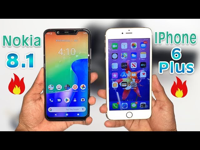 Nokia 8.1 vs Iphone Speed Test || 🔥🔥🔥