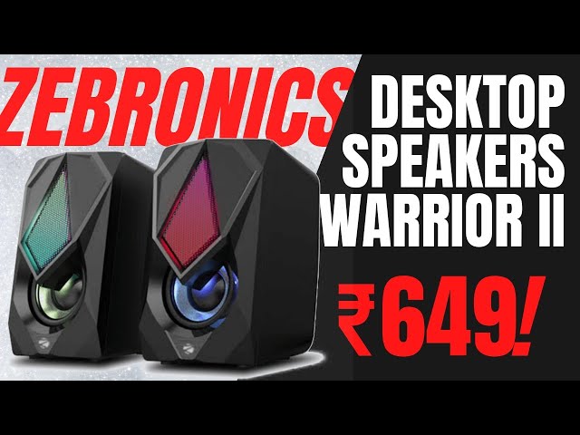 [₹649] Speakers For PC Under ₹1000 | Zebronics Zeb-Warrior 2 Desktop Speakers
