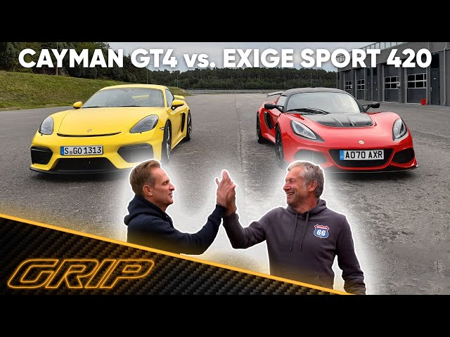Porsche 718 Cayman GT4 vs. Lotus Exige Sport 420 Final Edition 🏁🔥  | GRIP