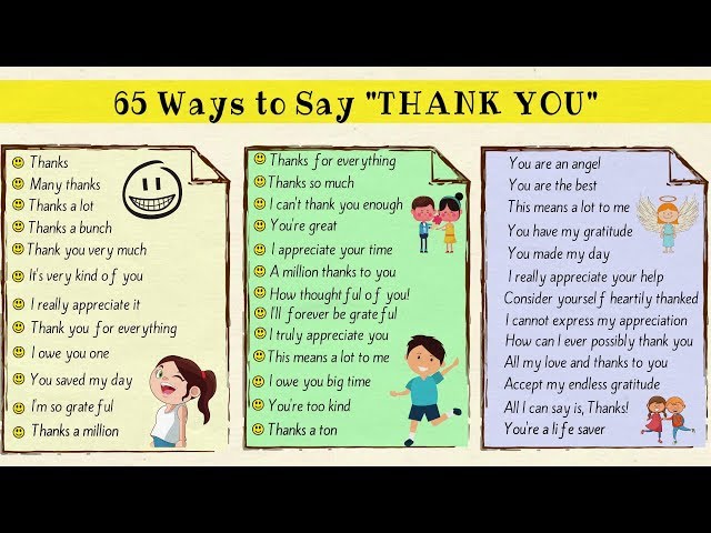 How to Say Thank You in English | 65 Super Useful Ways to Say Thank You!