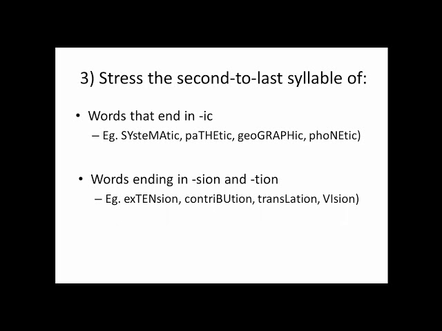 Word Stress in English Language (top basic rules to pronounce English words properly)