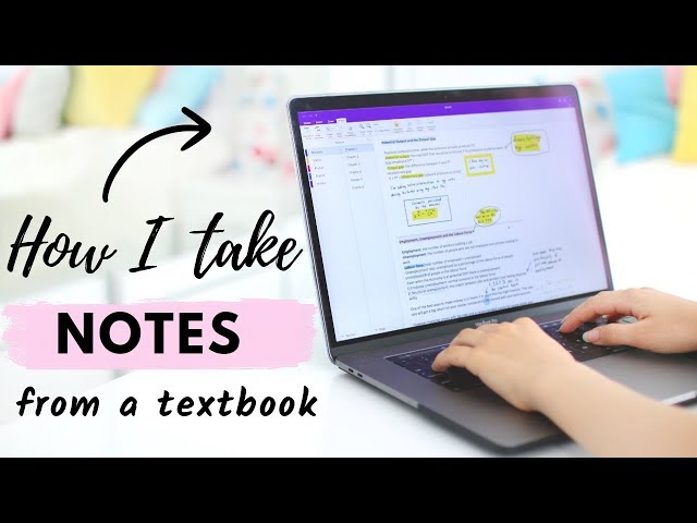 How I Take Notes on My Laptop From a Textbook | Digital Note Taking Tips!