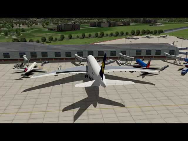 X-Plane 10: Lufthansa A380, BluFX, Enhanced Runways HD, Chicago Scenery
