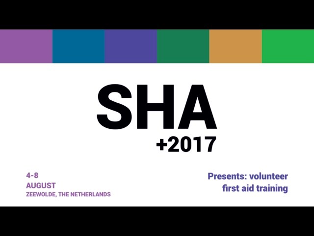 SHA2017 First aid training