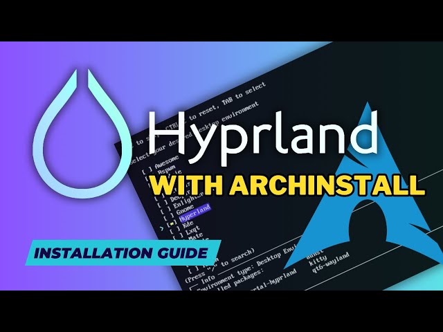 Easy HYPRLAND installation. With the ARCH Linux install script. Waybar, wofi, hyprpaper, firefox