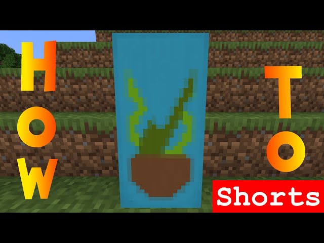 Minecraft: How to Make a Pretty Potted House Plant Banner Design - Tutorial