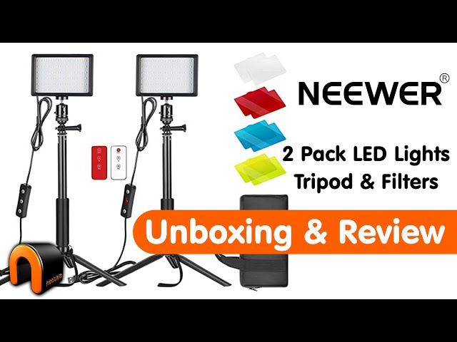 Neewer 2 Pack Usb LED Lights with Tripods & Filters