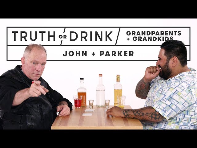 Grandparents & Grandkids Play Truth or Drink (John & Parker) | Truth or Drink | Cut
