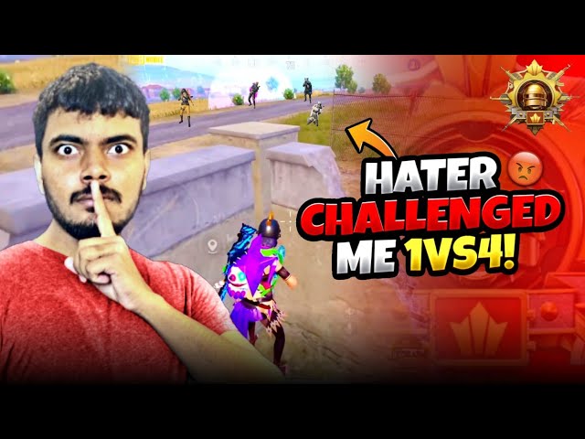 Hater Challenged Me 1v4 / Conqueror Lobby / PUBG Mobile