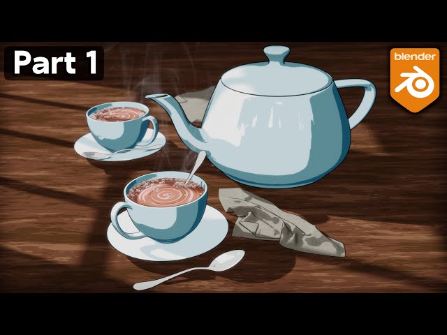 Toon Style Tea Scene - Part 1 ☕ (Blender Tutorial)