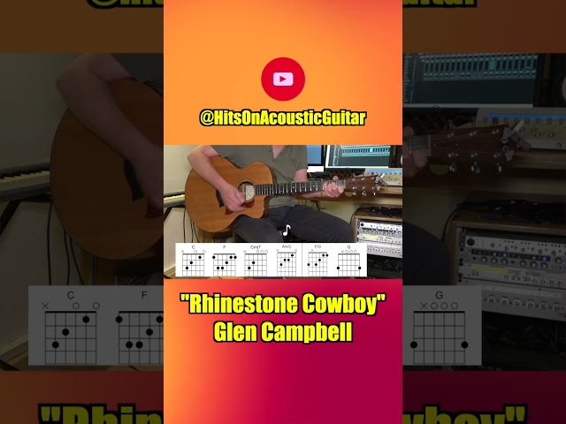 Rhinestone Cowboy - Acoustic Guitar Cover -  Glen Campbell #guitarlesson #guitarcover #acousticcover