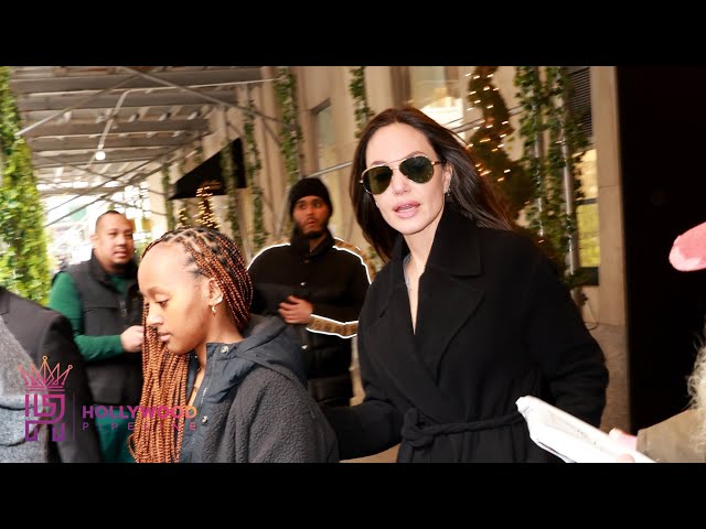 Angelina Jolie and Daughter Zahara Visit New York City