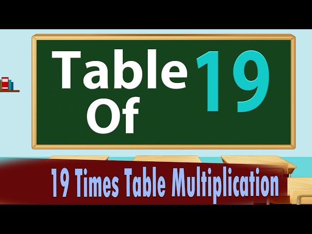 19 Times Table Multiplication For Beginners | Nineteen Multiplication Tables For Beginners
