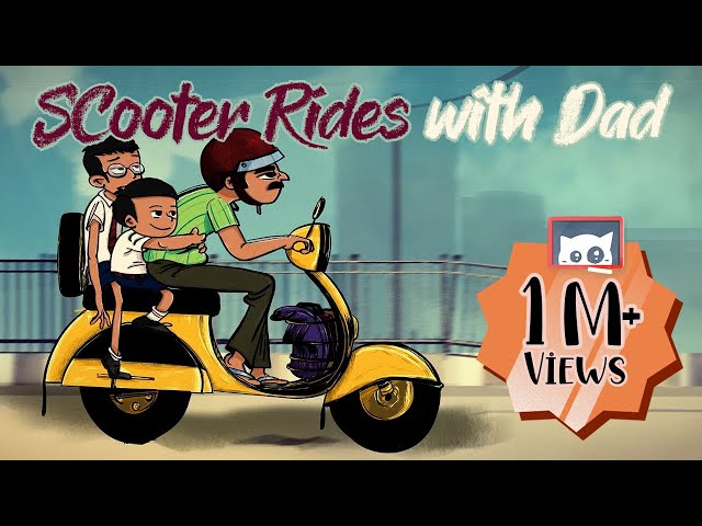 Scooter Rides With Dad | Viral Animated Video Indian Dads | Fathers Day Video |  Memories with Papa
