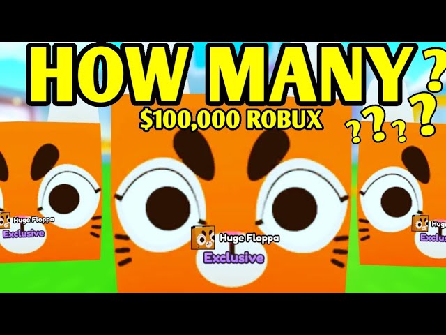 HOW MANY HUGE Floppa's CAN i HATCH with $100,000 ROBUX SPENT? in Pet Simulator X