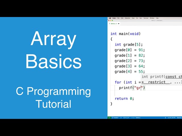 Array Basics | C Programming Tutorial