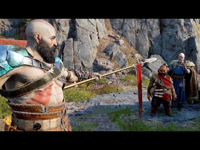 REAL God Of War Kratos Warns Odin Scene - God of War Ragnarok (PS5) 2022