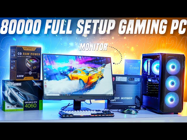 Rs 80000 Full Gaming & Streaming PC Build 2024 | Intel i5-12400F & RTX 4060 | Tech Community Store
