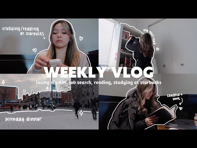 [weekly vlog]⌚️☕️ losing my apple watch, job hunting, reading, studying at starbucks