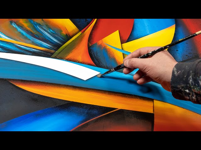 Mesmerizing abstract painting : Colors, shapes and shadows | Graceful Contortions