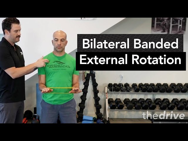 Shoulder Exercise: Bilateral Banded External Rotation | Peter Attia, M.D. & Kyler Brown, D.C.