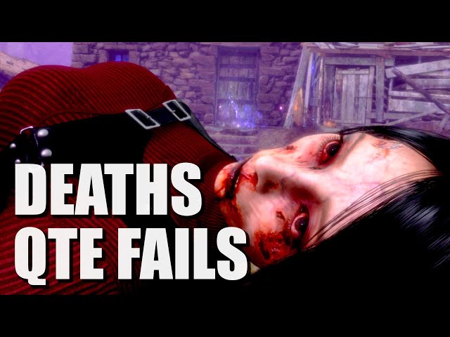 Resident Evil 4 Separate Ways - QTE Fails & Death Animations [4K No HUD 60FPS]