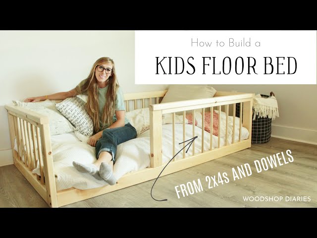 How to Build a Kids Floor Bed--From Dowels and 2x4s!