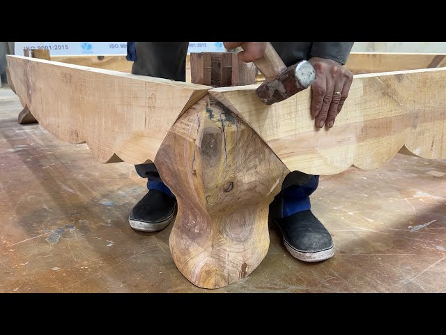 Woodworking Skills Extremely Ingenious Talented Worker - Wooden Collapse With Unique Design