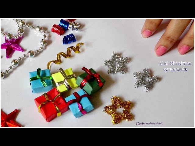 Christmas ornaments || 3 easy mini christmas ornaments diy