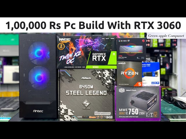 1 Lakh Rs Pc Build with RTX 3060 GPU in Mumbai | Green Apple Compunet