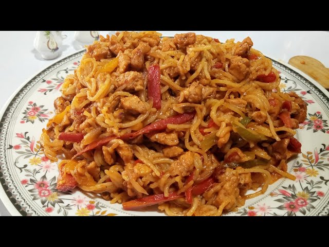 Spicy Chicken Spaghetti Recipe | Chicken & Vegetable Spaghetti Recipe | Quick & Easy  Recipe ||