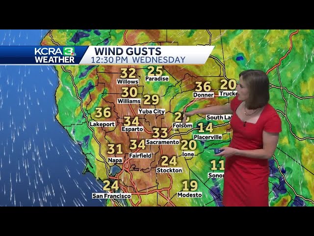 Gusty north breeze Wednesday