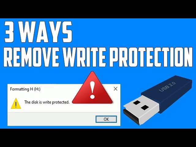 3 Ways Remove Write Protection From USB Pendrive | "The disk is write protected" [Fix]