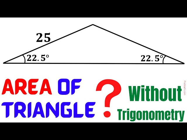 Find Area of the Triangle without Trigonometry | Important Geometry skills explained | Fun Olympiad