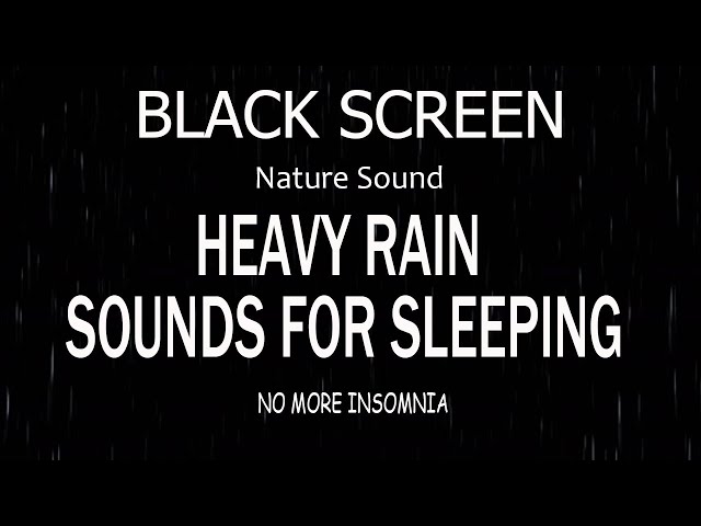 10 Hours of Heavy Rain Sounds No Thunder, BLACK SCREEN Rain Sounds For Sleeping, Heavy Night Rain
