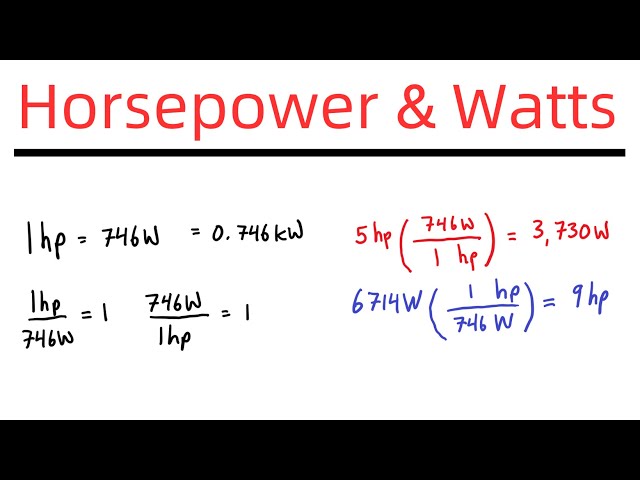 How To Convert Between Horsepower (hp) and Watts (W)