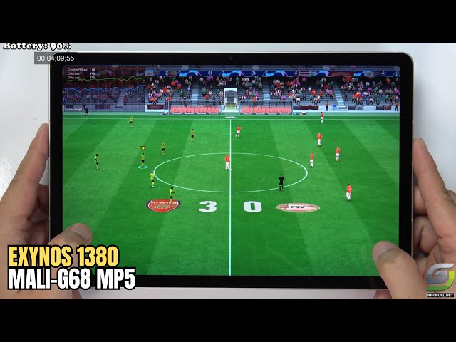 Samsung Tab S9 FE test game EA SPORTS FC MOBILE 24