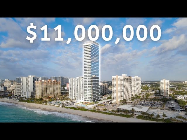 Touring a FULL FLOOR $11M BEACHFRONT South Florida Penthouse with Unobstructed Ocean & City Views!