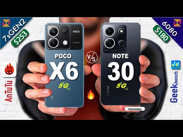 POCO X6 vs Infinix Note 30 5G | #6080vs7sgen2 #antutu #geekbench #x6ro #pocox6  #note305g