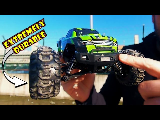 Low Cost Brushless RC Monster Truck - SG1601 Pro Durability Test at Skate Park