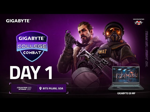 GIGABYTE College Combat Day-1 | CS2 | BITS PILANI, GOA | Upthrust Esports