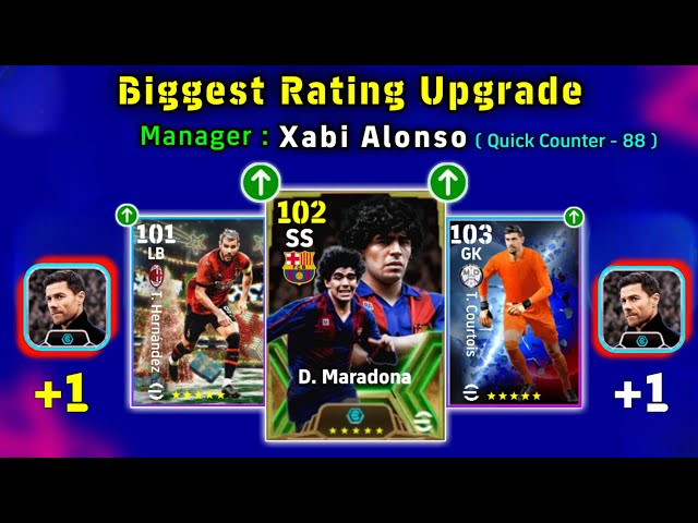 Biggest Ratings Upgrade With Manager XABI ALONSO In eFootball 2024 Mobile