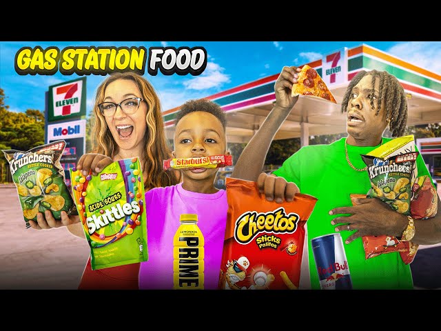 Eating Only GAS STATION FOOD For 24 Hours!!