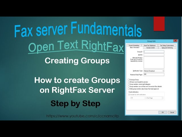 How to create Groups on RightFax Server, Open Text RightFax, Fax server Fundamentals