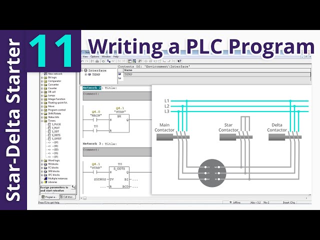 Star-Delta Starter PLC Program and Wiring _ Part 11