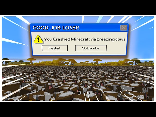 i Crashed Hardcore Minecraft By Breeding Cows