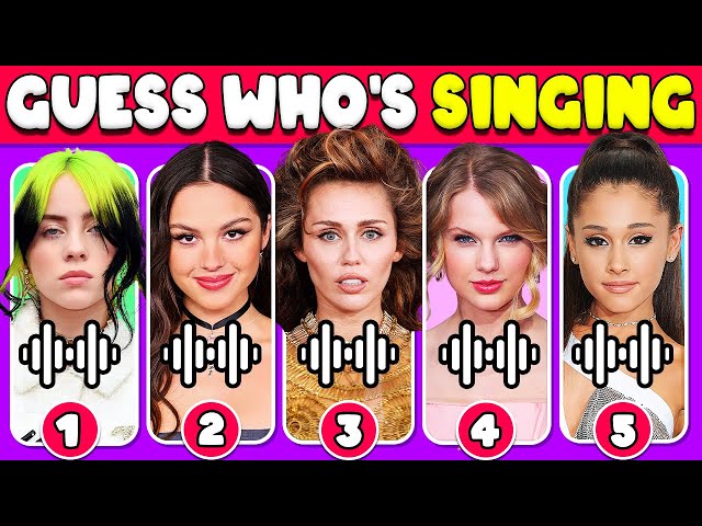 Guess WHO'S SINGING 🎤🎵 | Most Popular Songs | Miley Cyrus, Taylor Swift, Olivia Rodrigo, The Weeknd