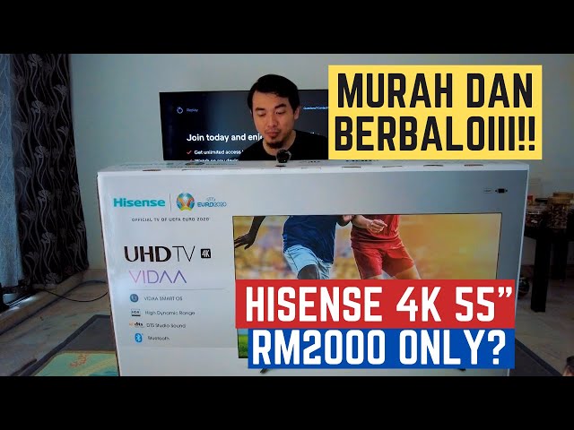 TV KHAS EURO 2020 | hisense tv 55" 4k uhd smart tv RM1800 jerrr