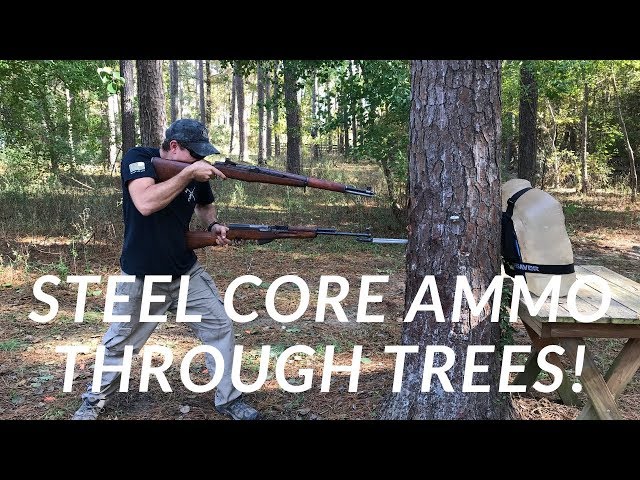 Shooting Through Trees with Steel Core Ammo! #topshottreeservice