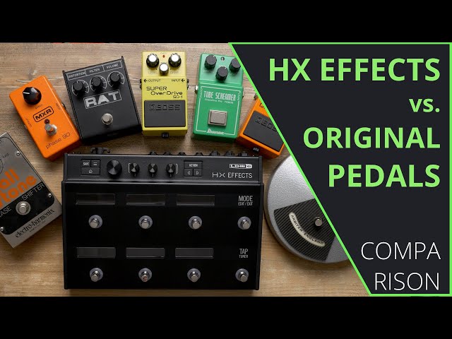 Line 6 HX Effects vs. Analog Effect Pedals - Audio Comparison (no talking)